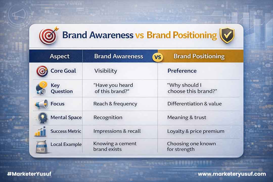 Brand Awareness vs Brand Positioning 